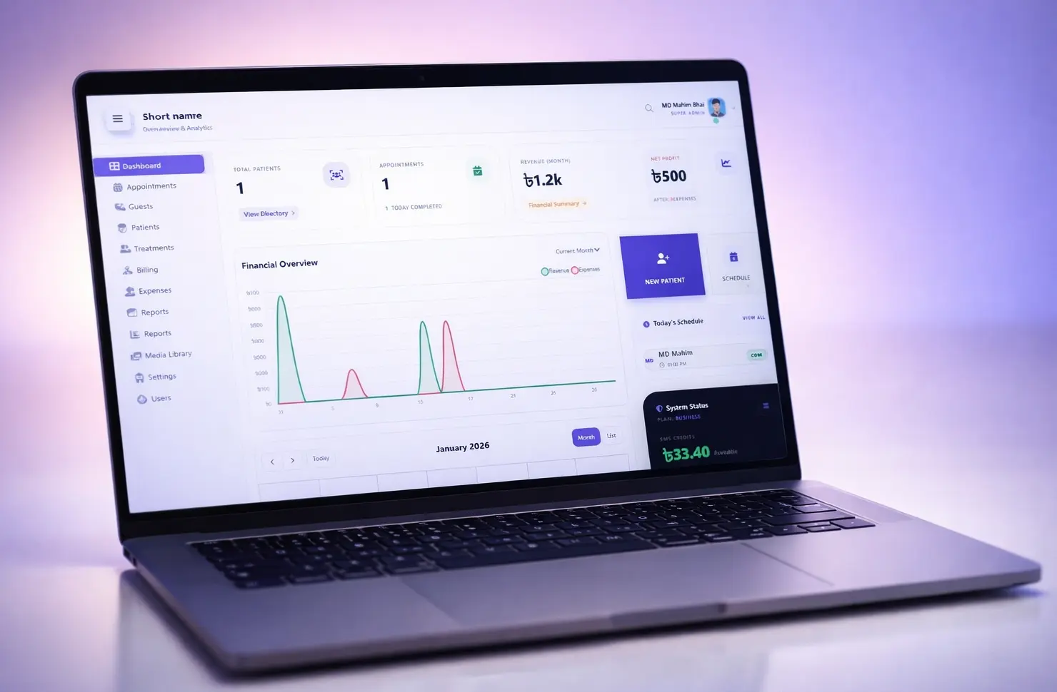 DentDock SaaS Dashboard